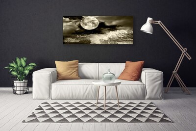 Schilderij op canvas Nacht landschap van de maan
