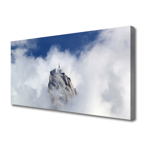 Schilderij op canvas Wolken landschap van de berg