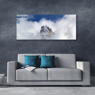 Schilderij op canvas Wolken landschap van de berg