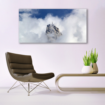 Schilderij op canvas Wolken landschap van de berg