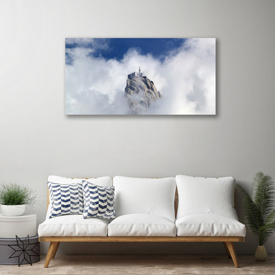 Schilderij op canvas Wolken landschap van de berg