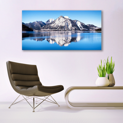 Schilderij op canvas Het landschap van bergen lake