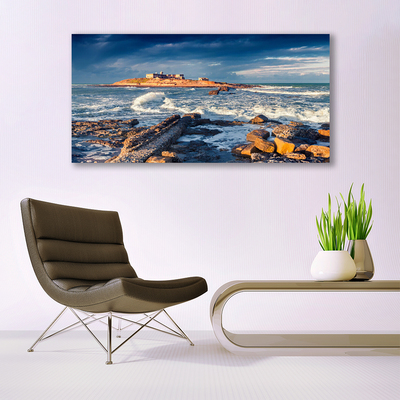 Schilderij op canvas Sea stones landschap