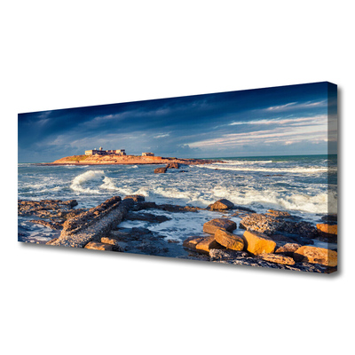 Schilderij op canvas Sea stones landschap