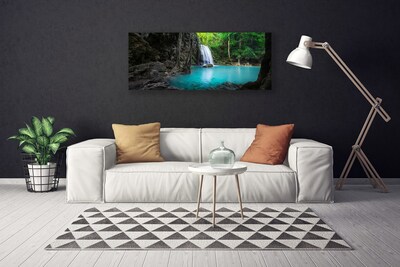 Schilderij op canvas Lake natuur van de waterval