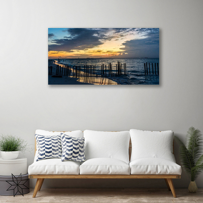 Schilderij op canvas Sea beach landscape