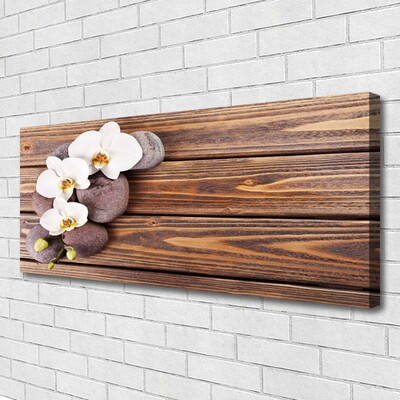 Schilderij op canvas Wood orchideebloem