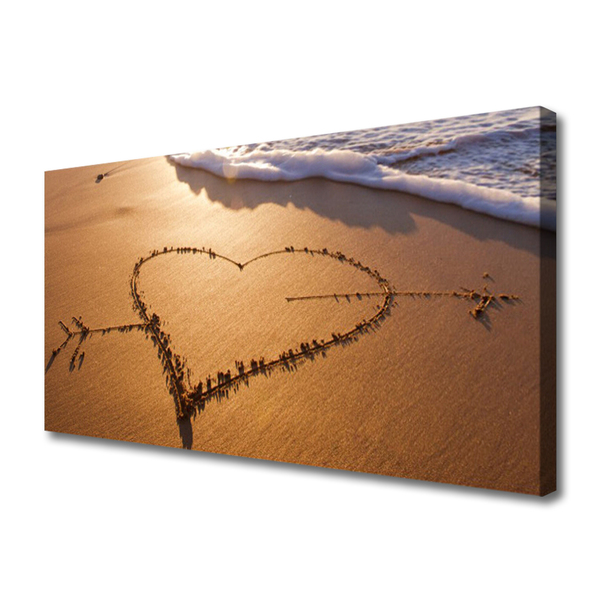 Schilderij op canvas Sea beach kunst van het hart