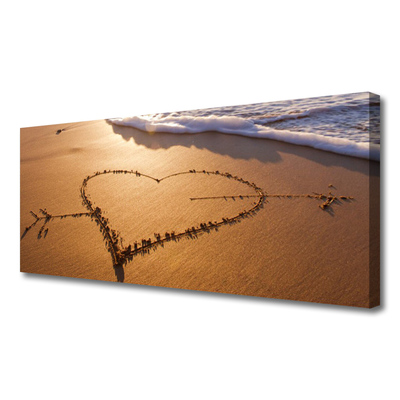 Schilderij op canvas Sea beach kunst van het hart
