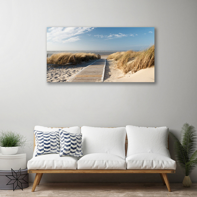 Schilderij op canvas Weg van het strand landschap