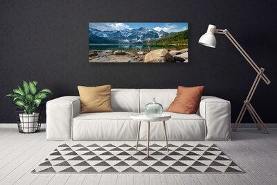 Schilderij op canvas Mountain lake landscape