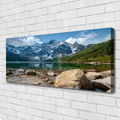 Schilderij op canvas Mountain lake landscape