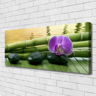 Schilderij op canvas Flower stones bamboe natuur