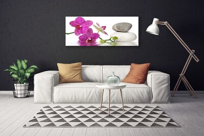 Print van doek White flower art