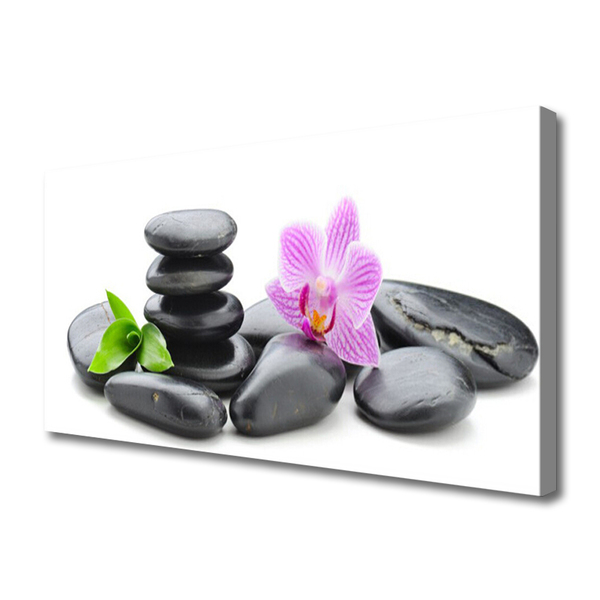 Print van doek Flower zen stones