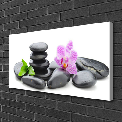 Print van doek Flower zen stones