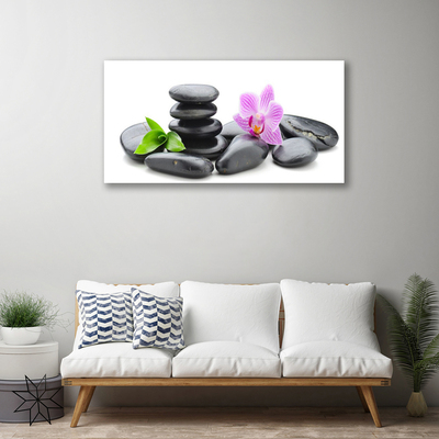 Print van doek Flower zen stones