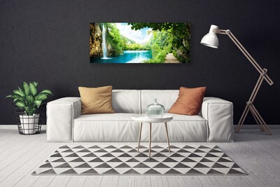 Print van doek Waterval lake nature