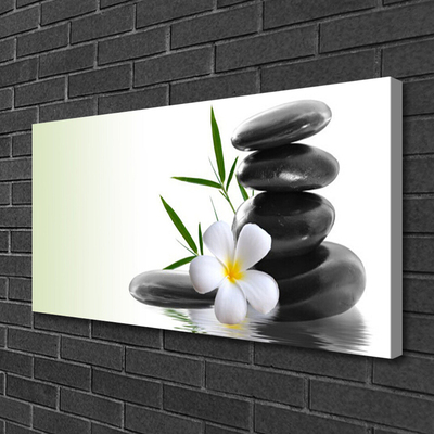 Print van doek Flower stones art