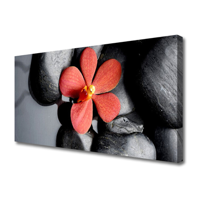 Print van doek Flower stones art