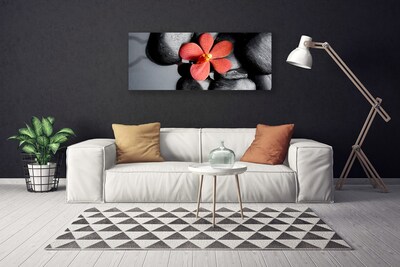 Print van doek Flower stones art