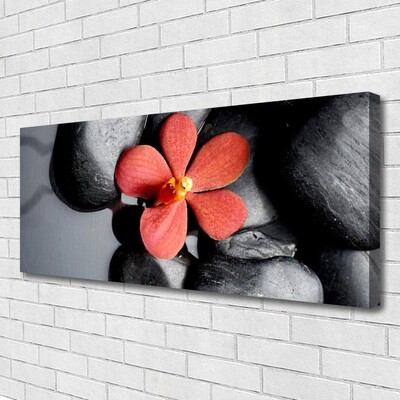 Print van doek Flower stones art