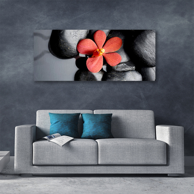 Print van doek Flower stones art