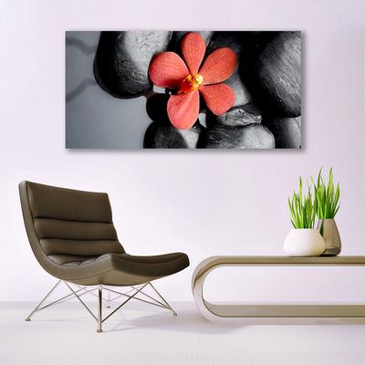 Print van doek Flower stones art