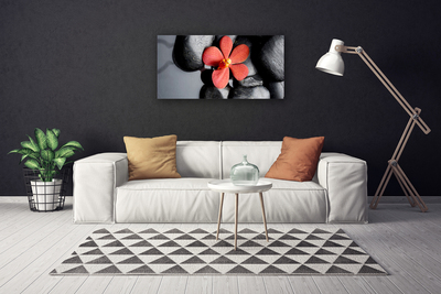 Print van doek Flower stones art