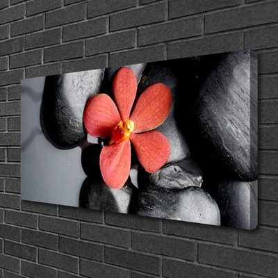 Print van doek Flower stones art