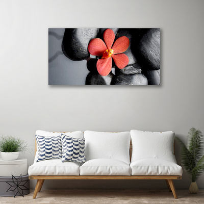 Print van doek Flower stones art