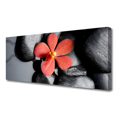 Print van doek Flower stones art