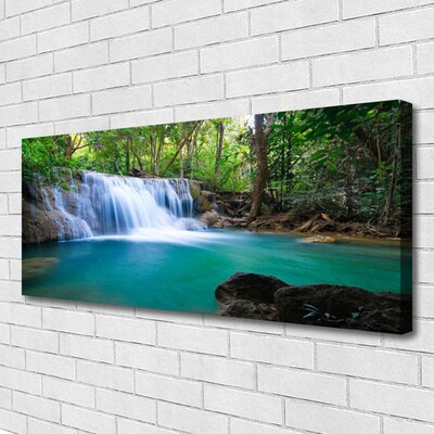 Print van doek Waterval lake forest nature