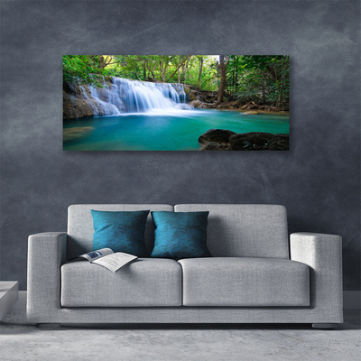 Print van doek Waterval lake forest nature