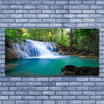 Print van doek Waterval lake forest nature