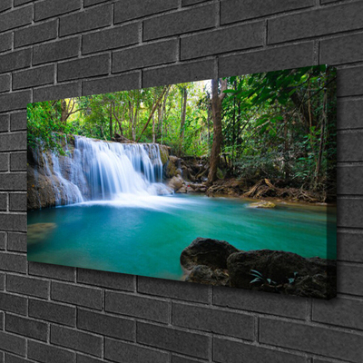 Print van doek Waterval lake forest nature