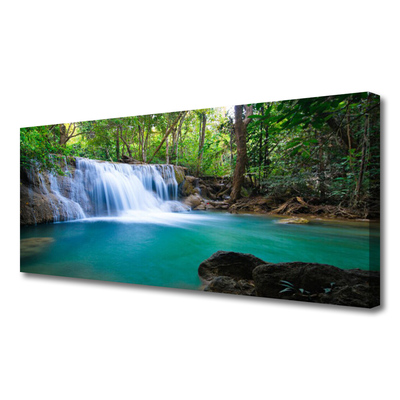 Print van doek Waterval lake forest nature