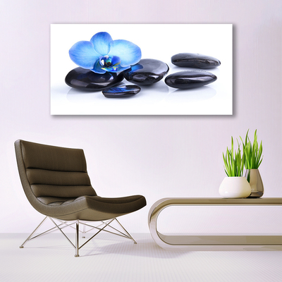 Print van doek Flower stones art