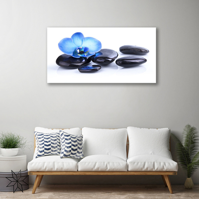 Print van doek Flower stones art