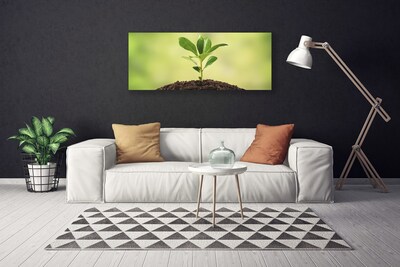 Print van doek Earth plant groei