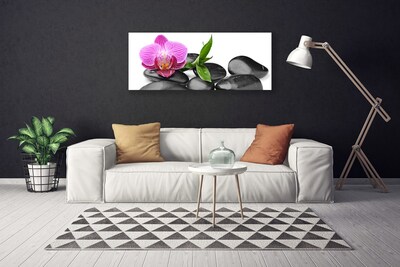 Print van doek Flower stones art