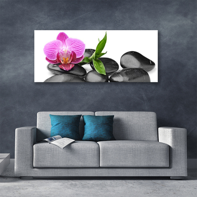 Print van doek Flower stones art