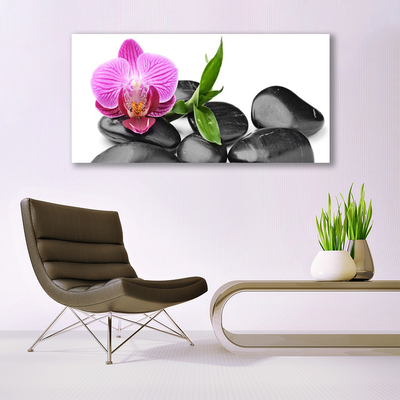 Print van doek Flower stones art