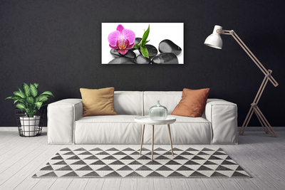 Print van doek Flower stones art