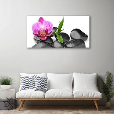 Print van doek Flower stones art