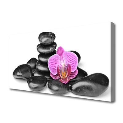 Print van doek Flower stones art