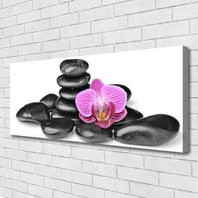 Print van doek Flower stones art