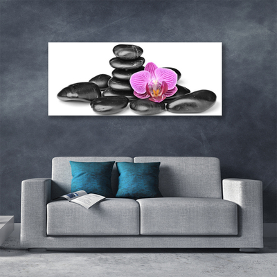 Print van doek Flower stones art