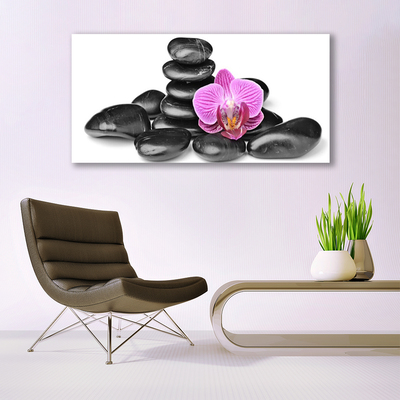 Print van doek Flower stones art