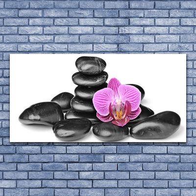 Print van doek Flower stones art